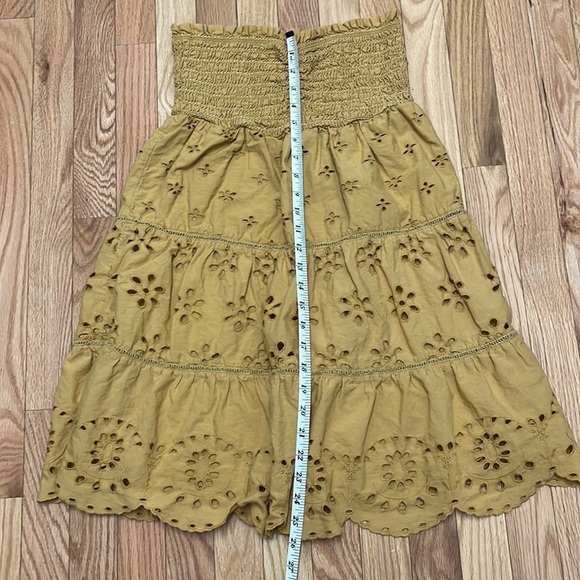 American Eagle Golden Strapless Boho Mini Dress - Picture 5 of 5